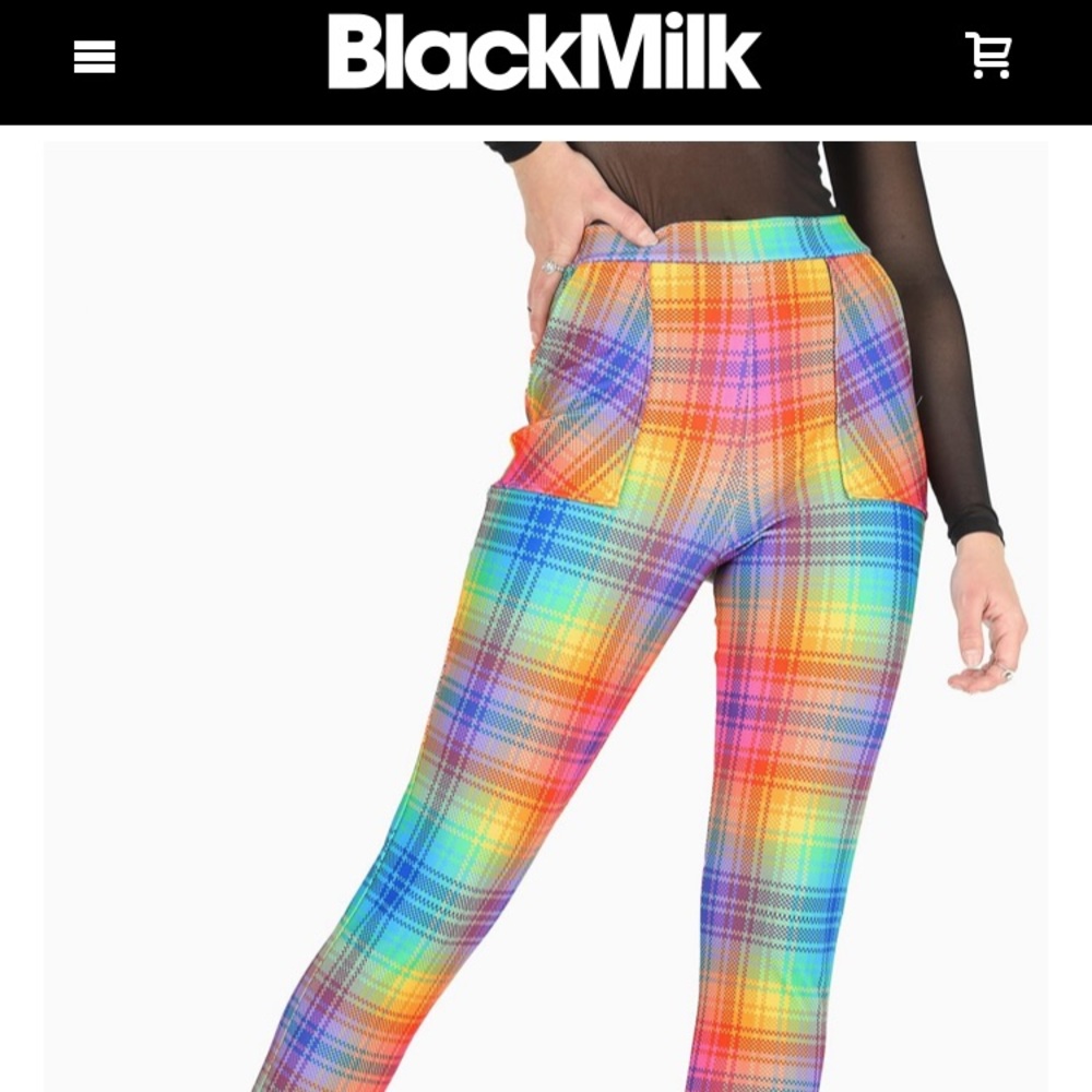 ISO BLACKMILK RAINBOW TARTAN PANTS